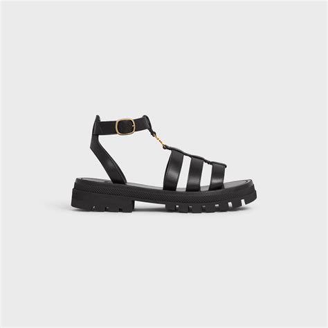 celine clea triomphe gladiator chunky sandal in vegetal calfskin|CELINE CLEA TRIOMPHE GLADIATOR SANDAL in .